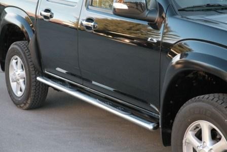 Isuzu D-Max 07 Oval Side bars with 2 steps