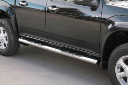 Isuzu D-Max 07 Side bars with 2 steps