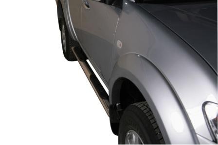 Mitsubishi L200 DC '10 - Oval side bar with 2 steps