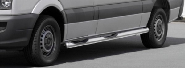 VW Crafter 06' side bar set with step 80 mm MWB
