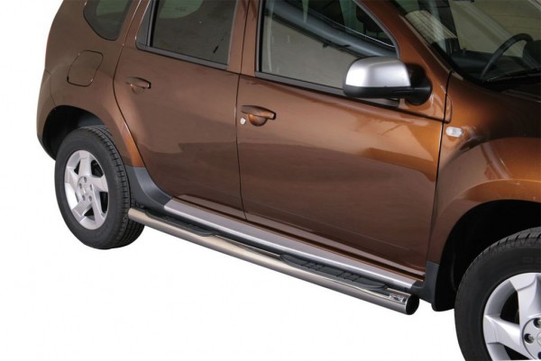 Dacia Duster '10 Side bar with two steps 76 mm