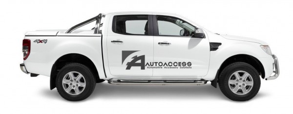 Sportlid Ford Ranger 3Pc DC '11 - Frozen White 73A with OE Rollbar