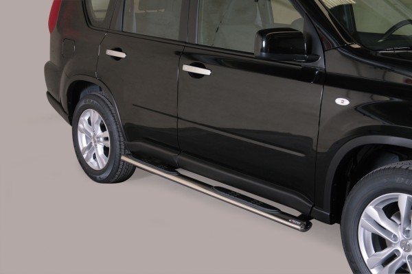 Nissan X-trail '11 - Oval side bars 76 mm with 2 steps