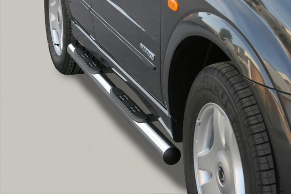 SsangYong Kyron '07 Side bars 76 mm with 2 steps