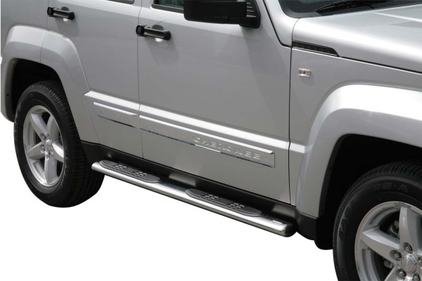 Jeep Cherokee '08 Oval Side bar with steps