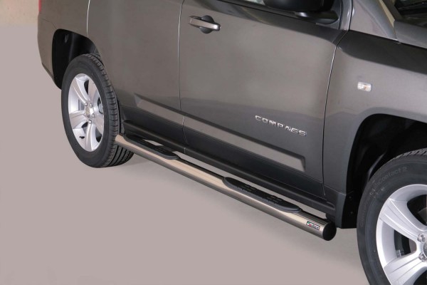Jeep Compass '11 Side bar 76 mm with 2 steps