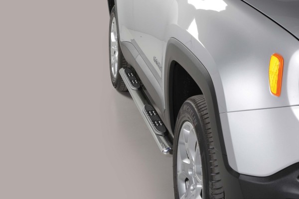 Jeep Renegade '14 Oval Side bars with 2 steps