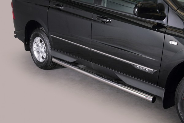 SsangYong Actyon Sport '12 Side  bars with 2 steps 76mm
