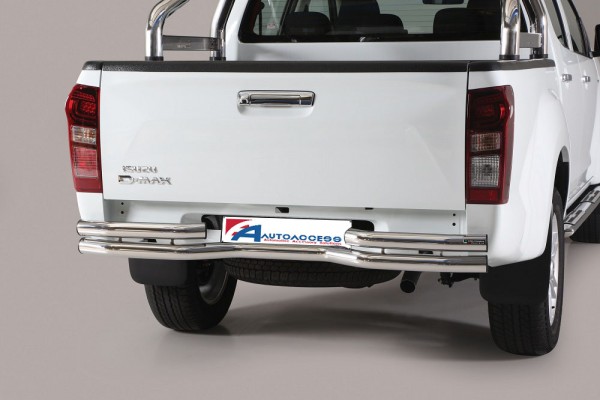 Isuzu D-Max '17 DC Double bended rear protection 63mm
