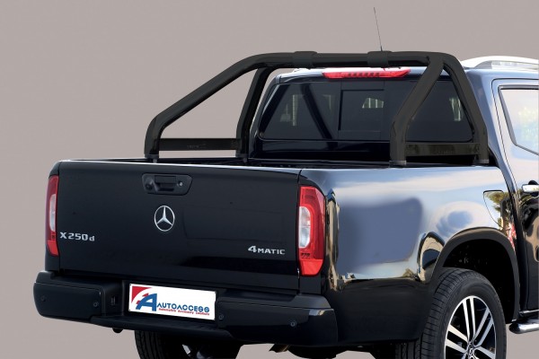 Mercedes X-Class '17 Roll bar with mark 76mm (2 pipes) Black