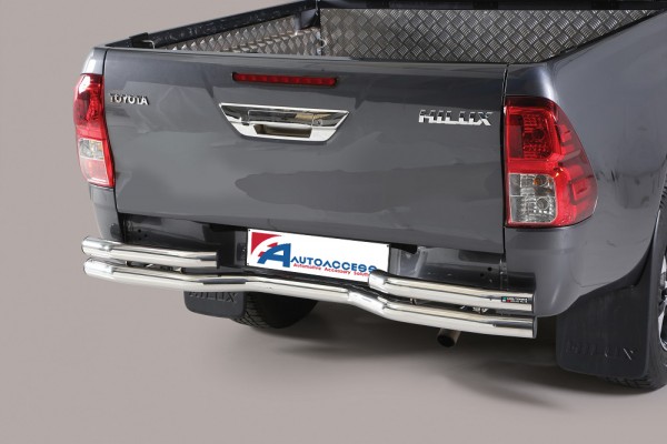 Toyota Hilux '16 Double bended rear protection 63mm