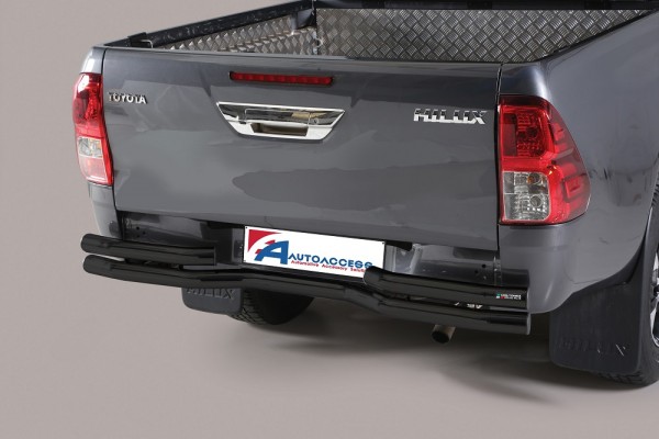 Toyota Hilux '16 Double bended rear protection 63mm Black