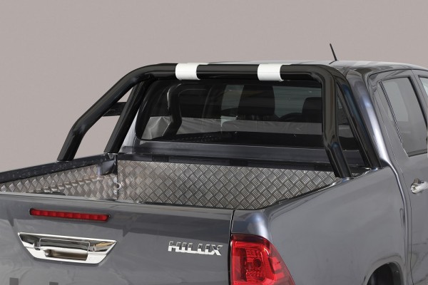 Toyota Hilux '16 Roll bar design with mark 76mm Black