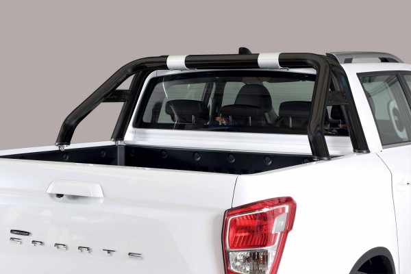 SsangYong Musso '18 Roll bar design Black 76mm with mark